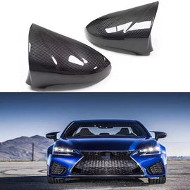 Brand New 2014-2020 LEXUS IS200 IS300 IS350 IS250 M HORN V2 STYLE REAL CARBON FIBER SIDE MIRROR COVER CAP