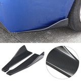 Brand New 2PCS V3 19'' Universal ABS Rear Bumper Spoiler Lip Splitter Diffuser Body Kit Carbon Fiber Look