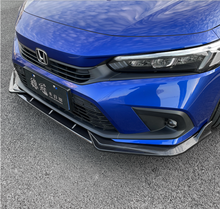 Load image into Gallery viewer, BRAND NEW 3PCS 2022-2024 Honda Civic 4DR SEDAN LX EX Si JDM 3PCS CARBON FIBER LOOK FRONT BUMPER LIP SPLITTER KIT