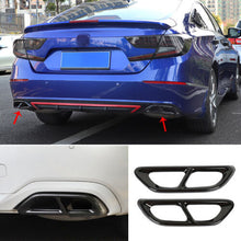 Load image into Gallery viewer, Brand New Honda Accord 2018-2022 Car Rear Cylinder Exhaust Muffler Tip Tail Pipe Glossy Black Metal Cover Trim
