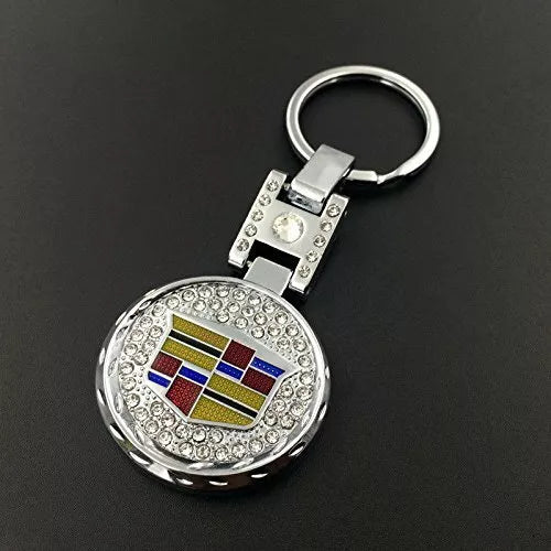 Brand New Cadillac Car Keychain Keyring Emblem Logo Crystal Metal Accessories Gift