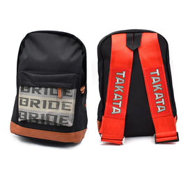 Brand New JDM TAKATA Bride Racing Red Harness Adjustable Shoulder Strap Backpack