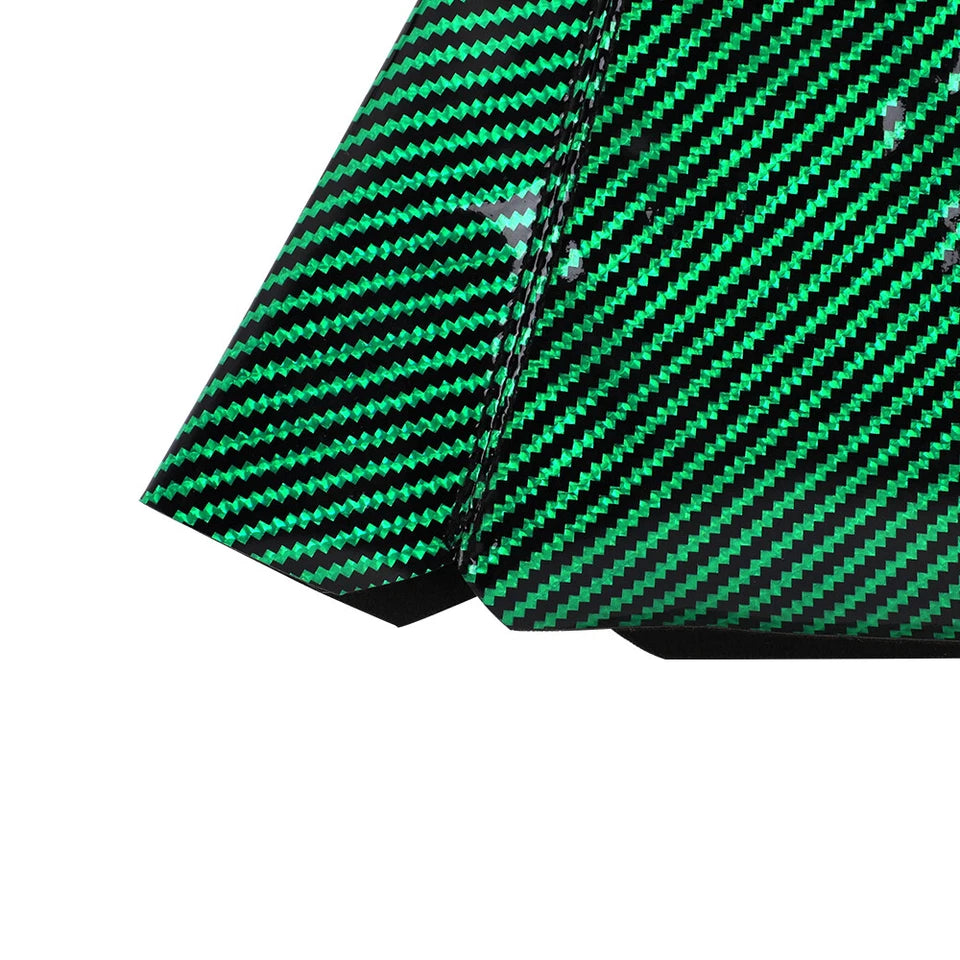 Brand New Universal Carbon Fiber Leather PVC Style Green Stitch Leather Gear Manual Shifter Shift Knob Boot