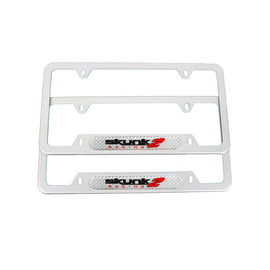 Brand New Universal 2PCS SKUNK2 Silver Metal License Plate Frame