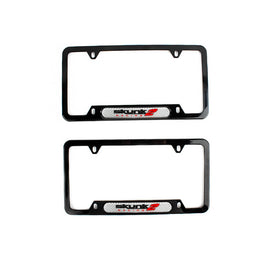 Brand New Universal 2PCS SKUNK2 Glossy Black Metal License Plate Frame