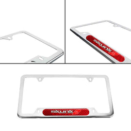Brand New Universal 1PCS SKUNK2 Chrome Metal License Plate Frame