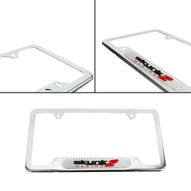 Brand New Universal 1PCS SKUNK2 Chrome Metal License Plate Frame