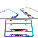 Brand New Universal 2PCS SKUNK2 Neo Chrome Metal License Plate Frame