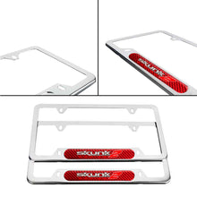 Load image into Gallery viewer, Brand New Universal 2PCS SKUNK2 Chrome Metal License Plate Frame