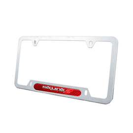 Brand New Universal 1PCS SKUNK2 Silver Metal License Plate Frame