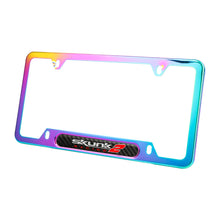 Load image into Gallery viewer, Brand New Universal 2PCS SKUNK2 Neo Chrome Metal License Plate Frame