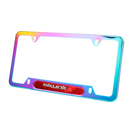 Brand New Universal 1PCS SKUNK2 Neo Chrome Metal License Plate Frame