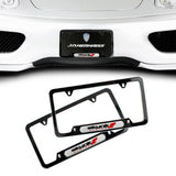 Brand New Universal 2PCS SKUNK2 Glossy Black Metal License Plate Frame