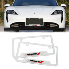 Load image into Gallery viewer, Brand New Universal 2PCS SKUNK2 Silver Metal License Plate Frame