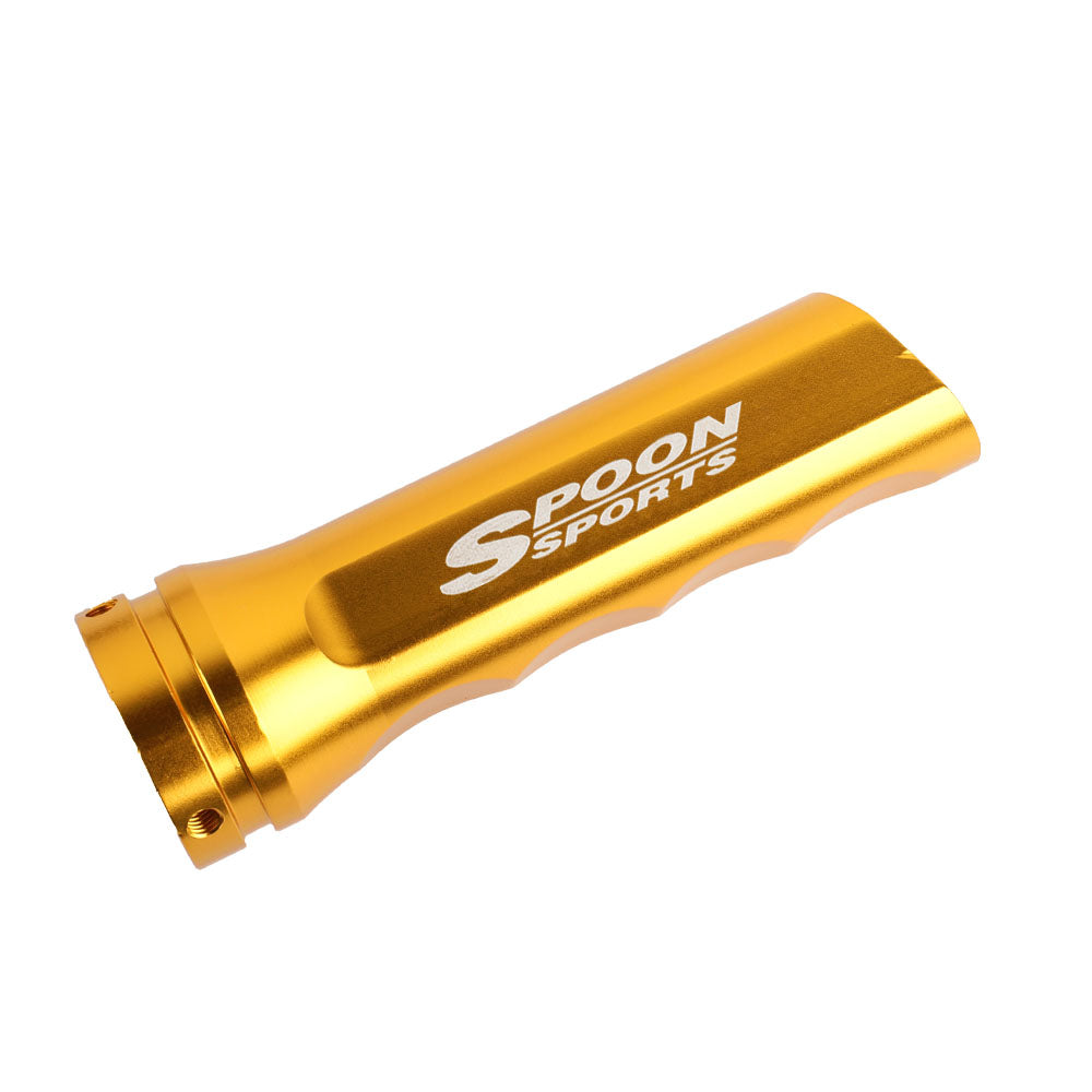 Brand New Universal 1PCS Spoon Sports Gold Aluminum Car Handle Hand Brake Sleeve Cover