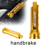 Brand New Universal 1PCS Spoon Sports Gold Aluminum Car Handle Hand Brake Sleeve Cover