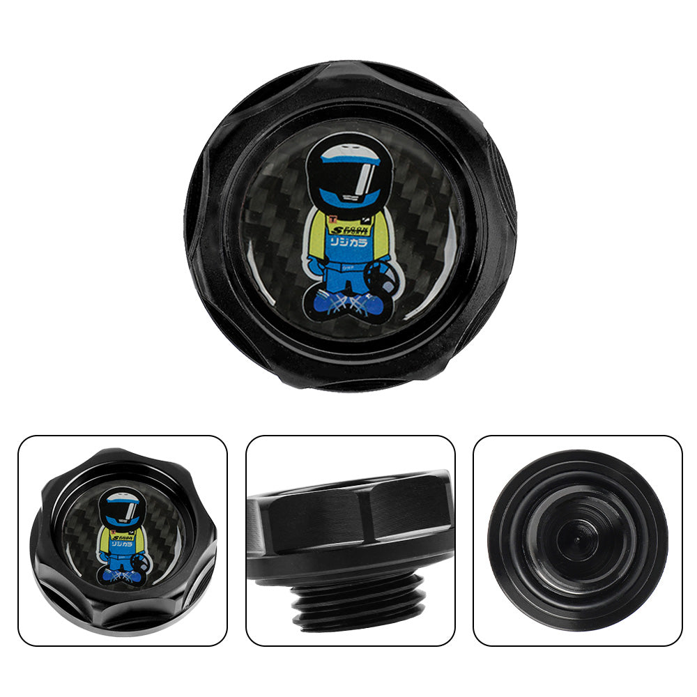 Brand New Spoon Sports Racer Black Engine Oil Cap With Real Carbon Fib ...