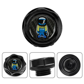 Brand New Spoon Sports Racer Black Engine Oil Cap With Real Carbon Fiber Spoon Sports Racer Sticker Emblem For Honda / Acura