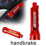 Brand New Universal 1PCS Spoon Sports Red Aluminum Car Handle Hand Brake Sleeve Cover