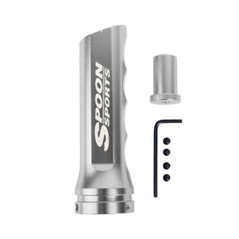Brand New Universal 1PCS Spoon Sports Silver Aluminum Car Handle Hand Brake Sleeve Cover