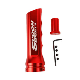 Brand New Universal 1PCS Spoon Sports Red Aluminum Car Handle Hand Brake Sleeve Cover