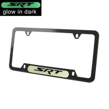 Load image into Gallery viewer, Brand New Universal 2PCS SRT Carbon Fiber Style Metal License Plate Frame