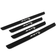 Load image into Gallery viewer, Brand New 4PCS Universal SRT HELLCAT Silver Rubber Car Door Scuff Sill Cover Panel Step Protector