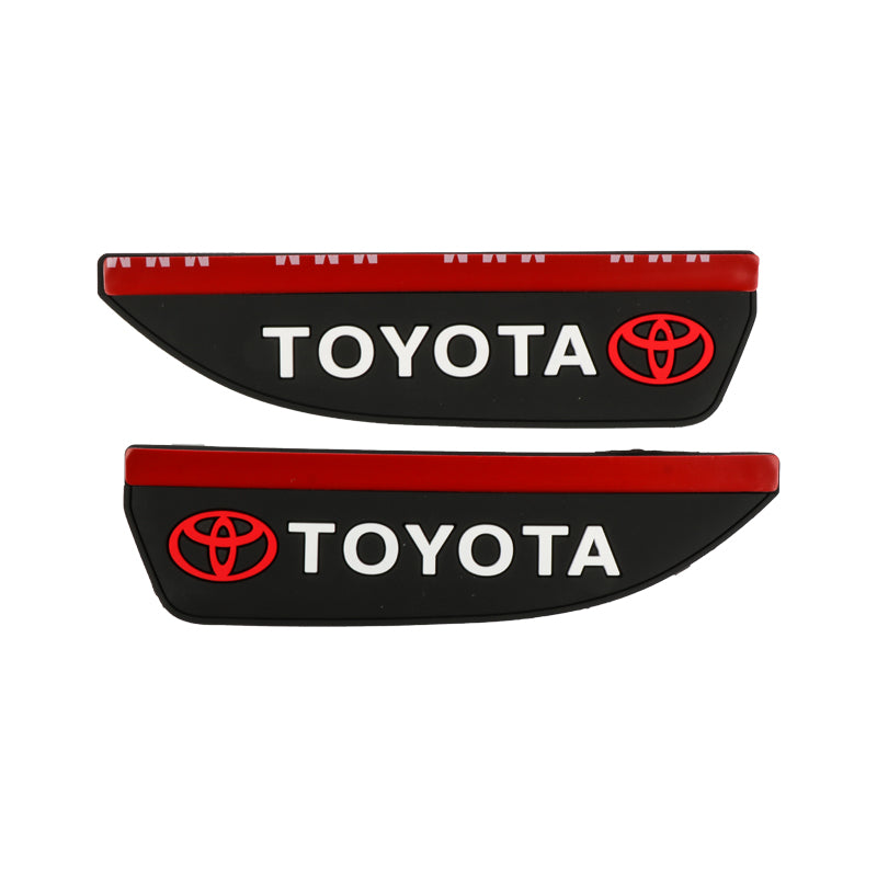 BRAND NEW 2PCS TOYOTA Black Rubber Car Rear View Side Mirror Rain Board Eyebrow Guard Sun Visor