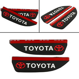 BRAND NEW 2PCS TOYOTA Black Rubber Car Rear View Side Mirror Rain Board Eyebrow Guard Sun Visor