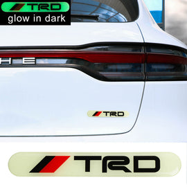 Brand New 1PCS TRD Glows in Dark Green Car Trunk Side Fenders Door Badge Scratch Guard Sticker
