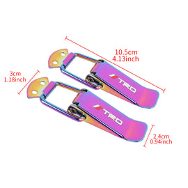 Brand New Universal TRD Neo-Chrome Car Bumper Trunk Fender Hatch Lids Quick Release Fastener 4