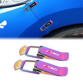 Brand New Universal TRD Neo-Chrome Car Bumper Trunk Fender Hatch Lids Quick Release Fastener 4