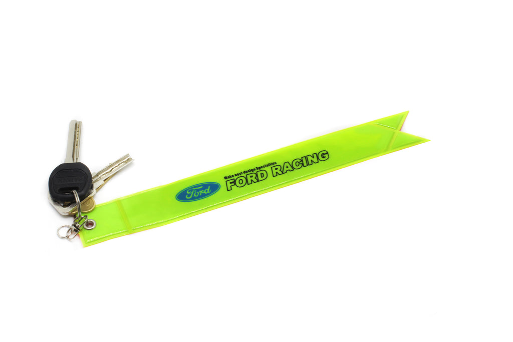 BRAND NEW JDM FORD RACING REFLECTIVE STRIP DOUBLE SIDED KEYCHAIN