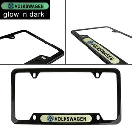 Brand New Universal 1PCS VOLKSWAGEN Black Metal License Plate Frame