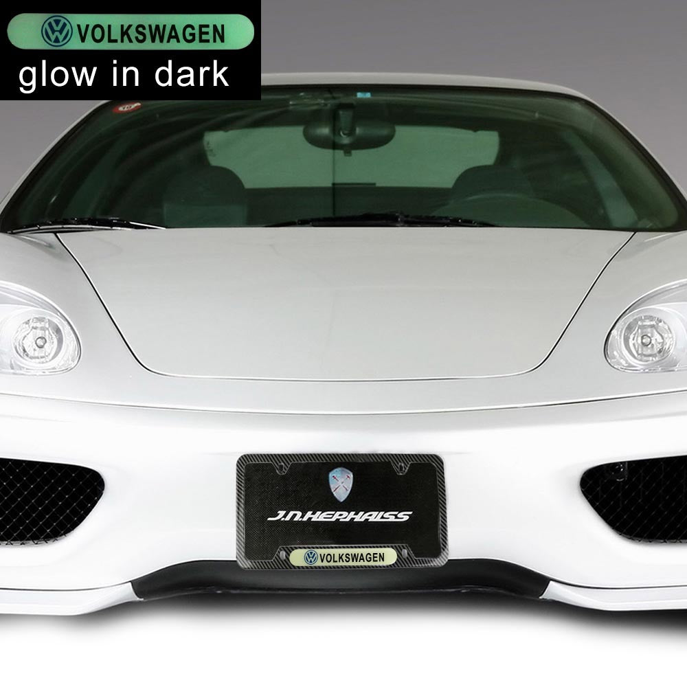 Brand New Universal 1PCS VOLKSWAGEN Carbon Fiber Style Metal License Plate Frame