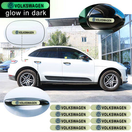 Brand New 8PCS VOLKSWAGEN Glows in Dark Green Car Trunk Side Fenders Door Badge Scratch Guard Sticker