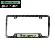Load image into Gallery viewer, Brand New Universal 1PCS VOLKSWAGEN Carbon Fiber Style Metal License Plate Frame