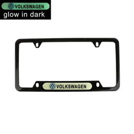 Brand New Universal 1PCS VOLKSWAGEN Black Metal License Plate Frame