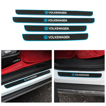 Load image into Gallery viewer, Brand New 4PCS Universal Volkswagen Blue Rubber Car Door Scuff Sill Cover Panel Step Protector