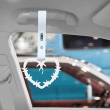 Load image into Gallery viewer, Brand New Barbed Wire Heart White JDM TSURIKAWA Ring Subway Train Bus Handle White Strap Charm Drift