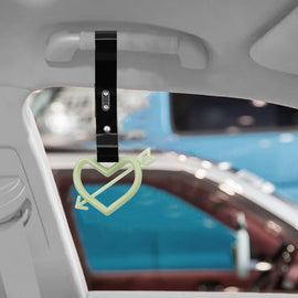 Brand New Arrow Heart Love Glow in Dark Green JDM TSURIKAWA Ring Subway Train Bus Handle Black Strap Charm Drift