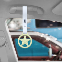 Load image into Gallery viewer, Brand New Round Star Glow In The Dark Green JDM TSURIKAWA Ring Subway Train Bus Handle White Strap Charm Drift
