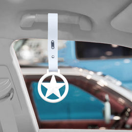 Brand New Round Star White JDM TSURIKAWA Ring Subway Train Bus Handle White Strap Charm Drift