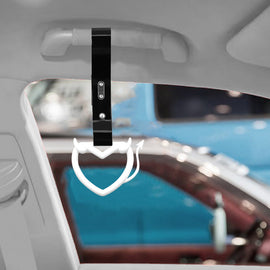 Brand New Devil Love Heart White JDM TSURIKAWA Ring Subway Train Bus Handle Black Strap Charm Drift