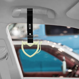 Brand New Devil Love Heart Glow In The Dark Green JDM TSURIKAWA Ring Subway Train Bus Handle Black Strap Charm Drift