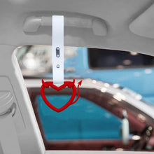 Load image into Gallery viewer, Brand New Devil Love Heart Red JDM TSURIKAWA Ring Subway Train Bus Handle White Strap Charm Drift