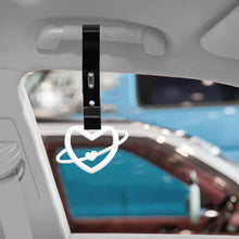 Load image into Gallery viewer, Brand New Space Heart White JDM TSURIKAWA Ring Subway Train Bus Handle Black Strap Charm Drift