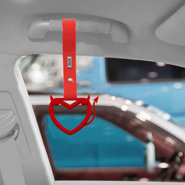 Brand New Devil Love Heart Red JDM TSURIKAWA Ring Subway Train Bus Handle Red Strap Charm Drift