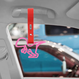 Brand New Dinosaur Pink JDM TSURIKAWA Ring Subway Train Bus Handle Red Strap Charm Drift