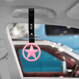 Brand New Round Star Pink JDM TSURIKAWA Ring Subway Train Bus Handle Black Strap Charm Drift